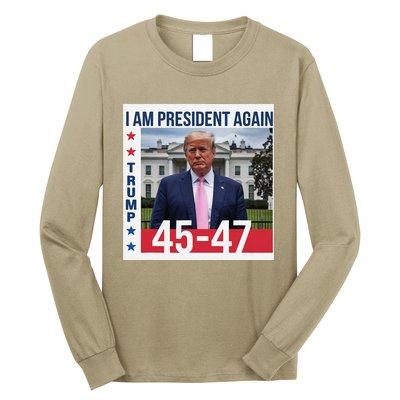 New President Usa America 2024 Trump President 47 Long Sleeve Shirt