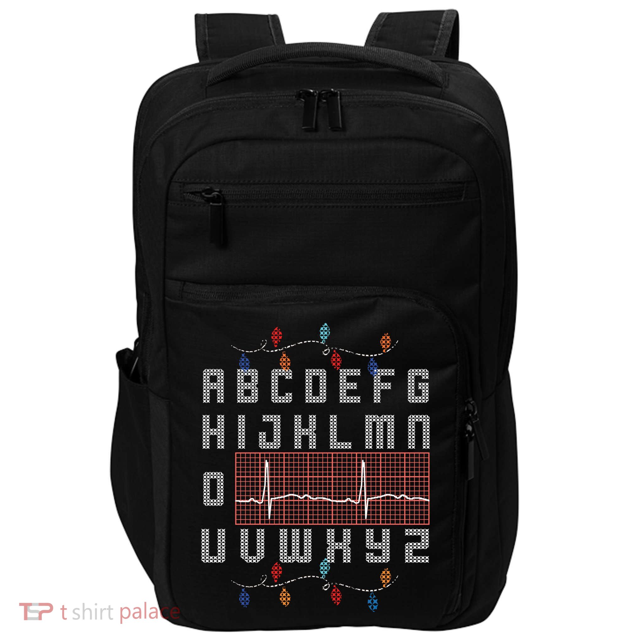Nurse Pqrst Ugly Christmas Sweater Style Alphabet Abc Meaningful Gift Impact Tech Backpack