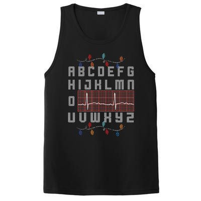 Nurse Pqrst Ugly Christmas Sweater Style Alphabet Abc Meaningful Gift PosiCharge Competitor Tank