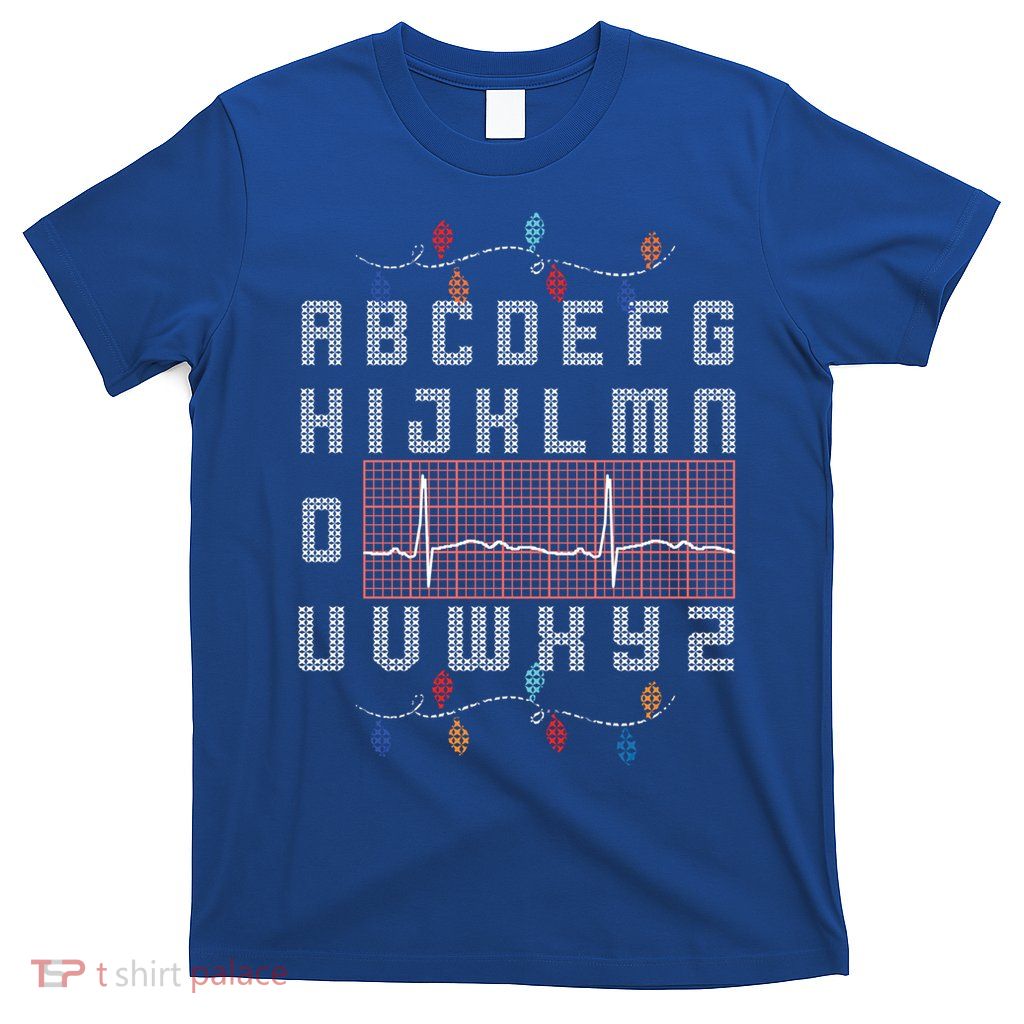 Nurse Pqrst Ugly Christmas Sweater Style Alphabet Abc Meaningful Gift T-Shirt