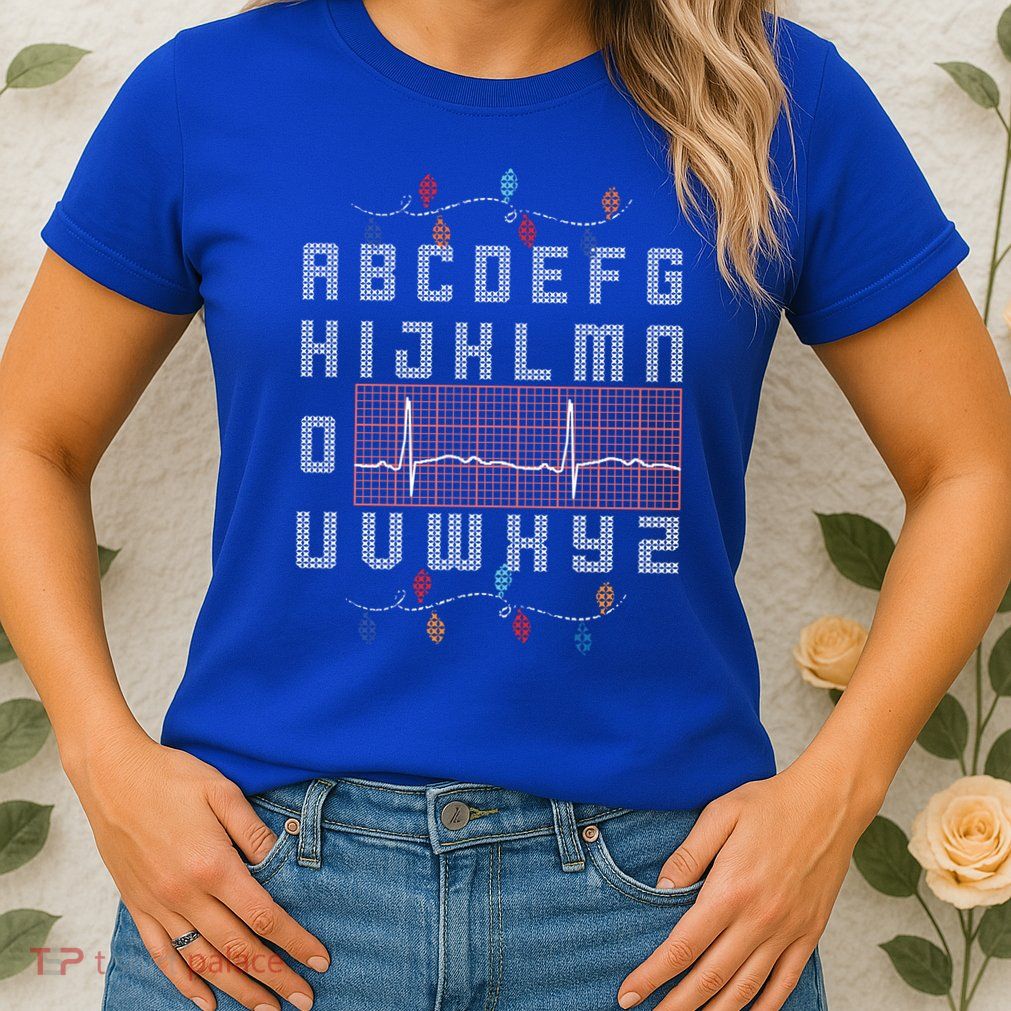 Nurse Pqrst Ugly Christmas Sweater Style Alphabet Abc Meaningful Gift Womens T-Shirt