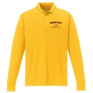 North Pole University Est 1773 Christmas Performance Long Sleeve Polo