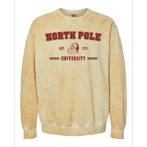 North Pole University Est 1773 Christmas Colorblast Crewneck Sweatshirt