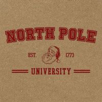 North Pole University Est 1773 Christmas Cotton Canvas Backpack