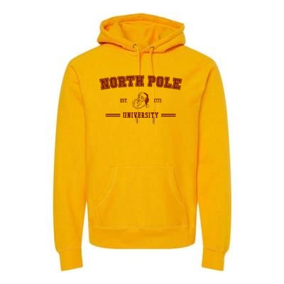 North Pole University Est 1773 Christmas Premium Hoodie