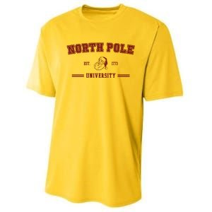 North Pole University Est 1773 Christmas Performance Sprint T-Shirt