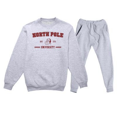 North Pole University Est 1773 Christmas Premium Crewneck Sweatsuit Set