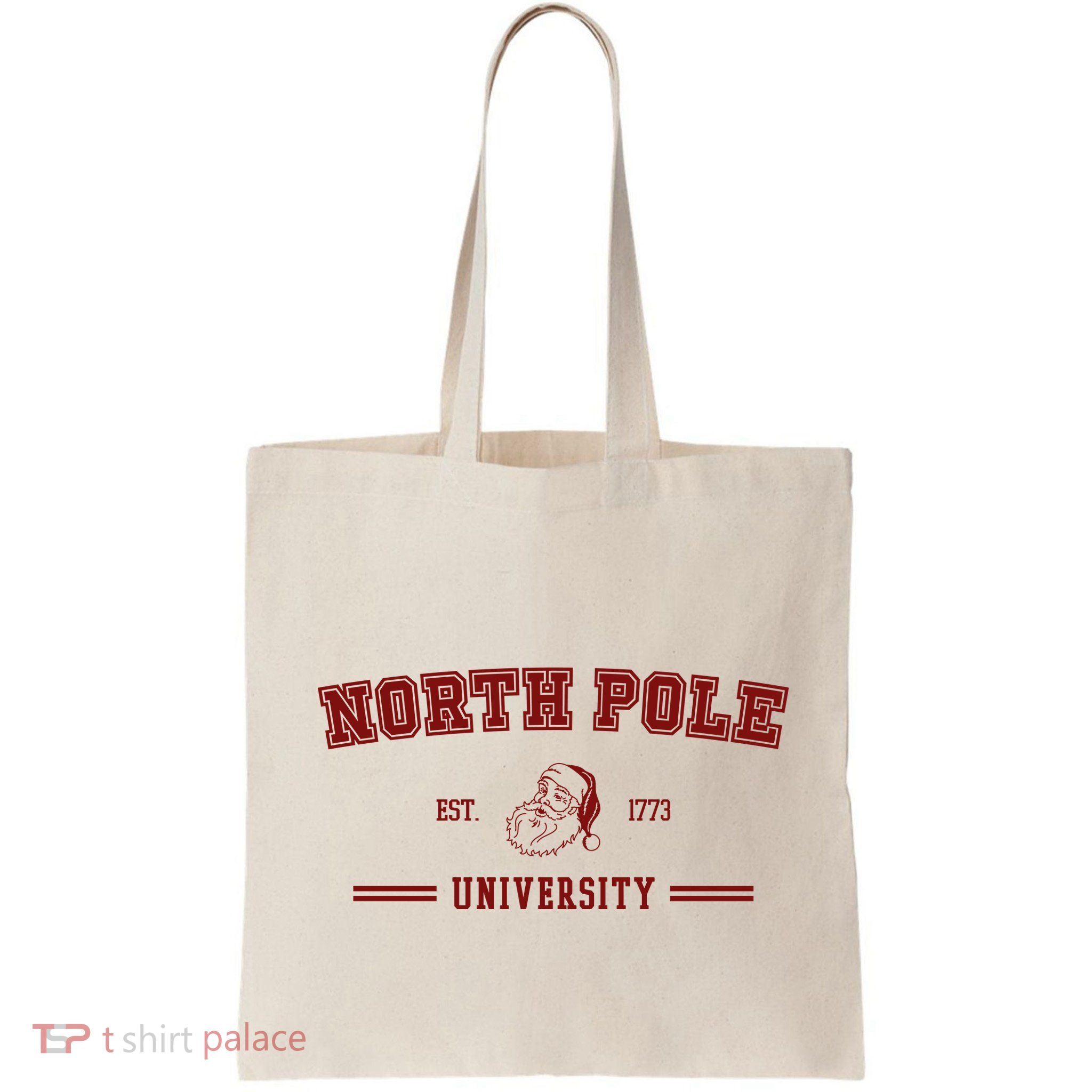 North Pole University Est 1773 Christmas Tote Bag