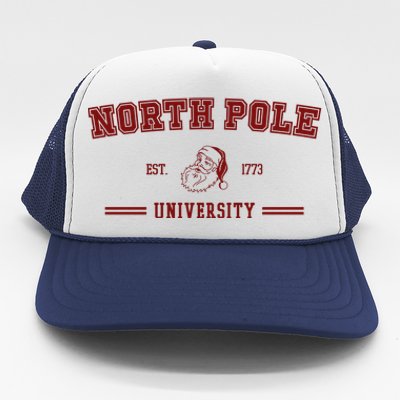 North Pole University Est 1773 Christmas Trucker Hat