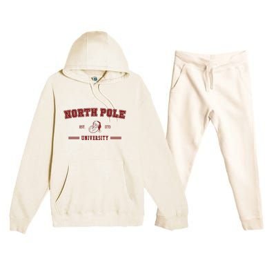 North Pole University Est 1773 Christmas Premium Hooded Sweatsuit Set