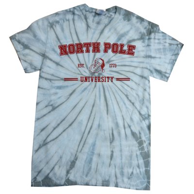 North Pole University Est 1773 Christmas Tie-Dye T-Shirt