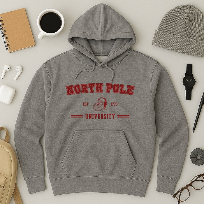 North Pole University Est 1773 Christmas Hoodie