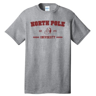 North Pole University Est 1773 Christmas Tall T-Shirt