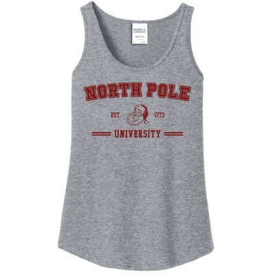 North Pole University Est 1773 Christmas Ladies Essential Tank