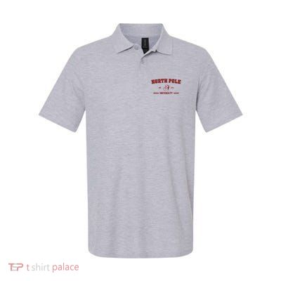 North Pole University Est 1773 Christmas Softstyle Adult Sport Polo