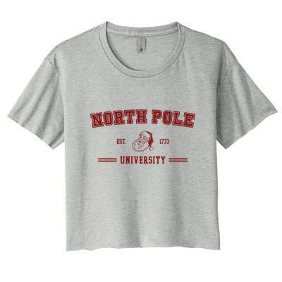 North Pole University Est 1773 Christmas Crop Top