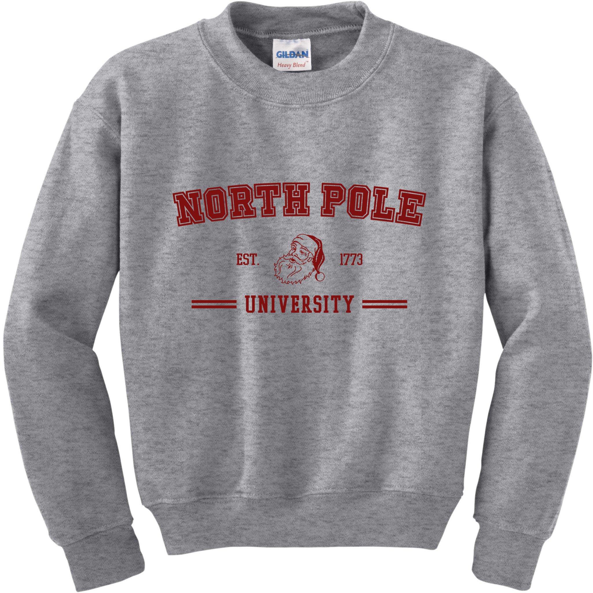 North Pole University Est 1773 Christmas Kids Sweatshirt