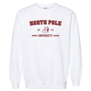 North Pole University Est 1773 Christmas Garment-Dyed Sweatshirt