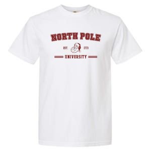 North Pole University Est 1773 Christmas Garment-Dyed Heavyweight T-Shirt