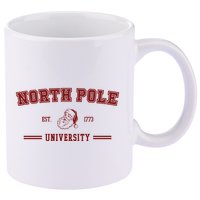 North Pole University Est 1773 Christmas 11oz C Handle Ceramic Mug