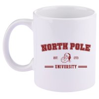 North Pole University Est 1773 Christmas 11oz C Handle Ceramic Mug