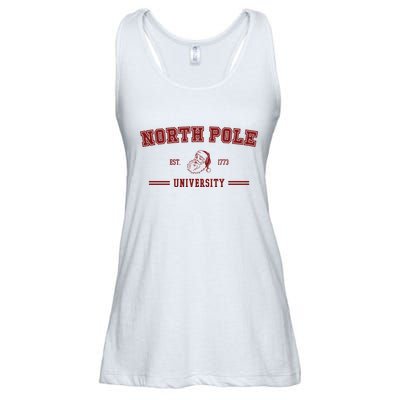 North Pole University Est 1773 Christmas Ladies Essential Flowy Tank