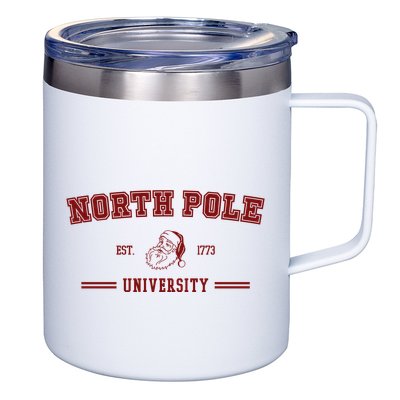 North Pole University Est 1773 Christmas 12oz Stainless Steel Coffee Mug