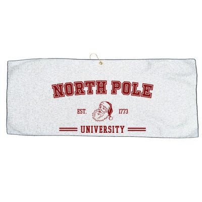 North Pole University Est 1773 Christmas Large Microfiber Waffle Golf Towel