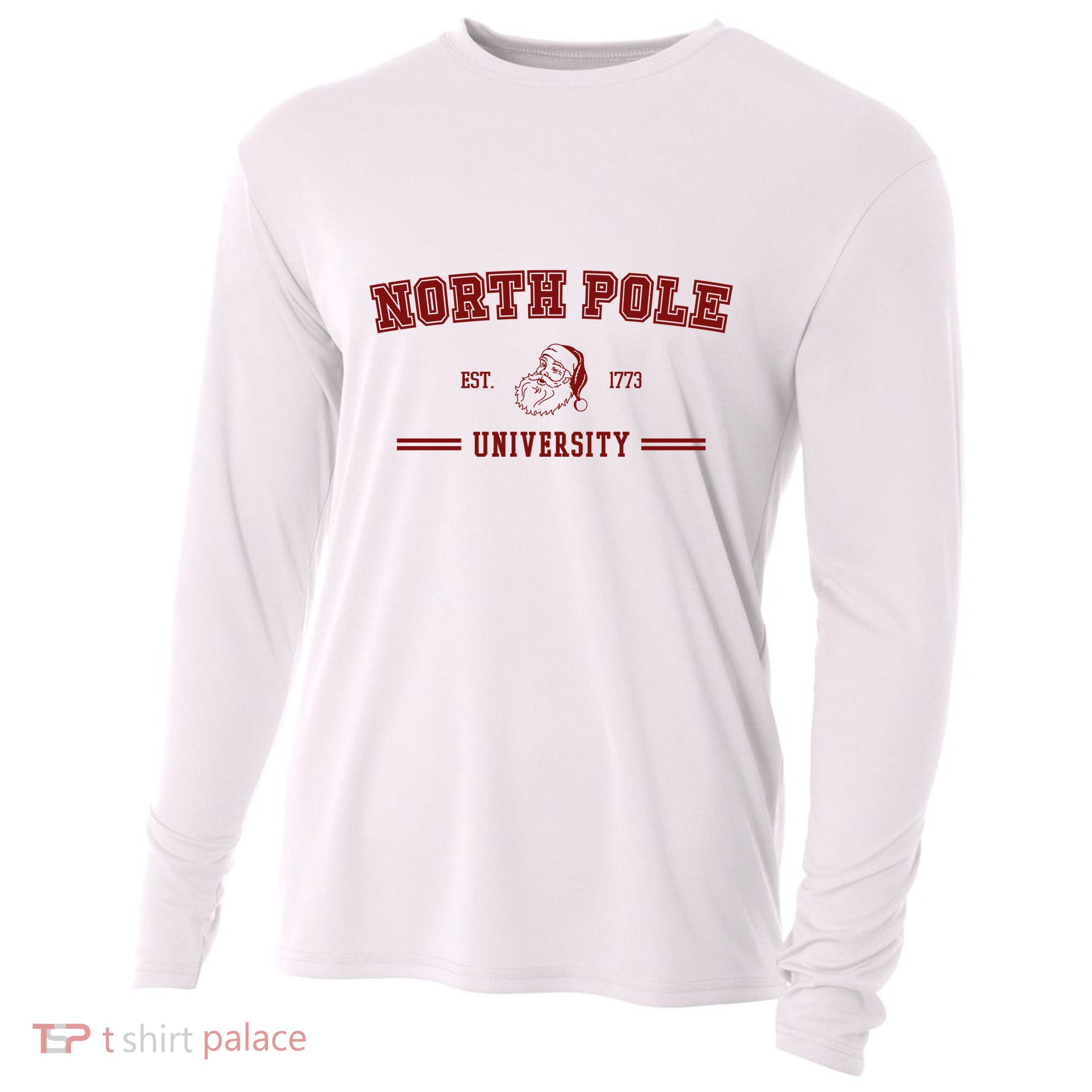 North Pole University Est 1773 Christmas Cooling Performance Long Sleeve Crew