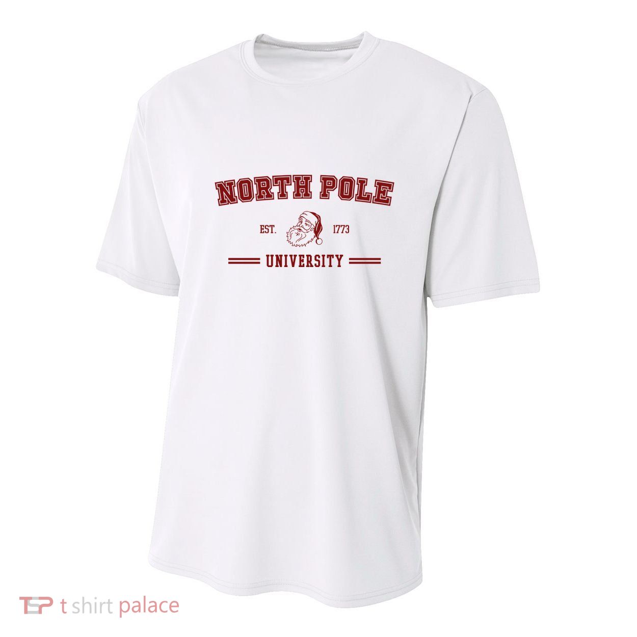 North Pole University Est 1773 Christmas Youth Performance Sprint T-Shirt