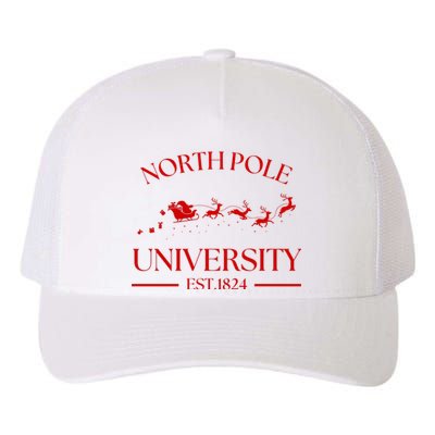 North Pole University Christmas Yupoong Adult 5-Panel Trucker Hat