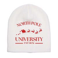 North Pole University Christmas Short Acrylic Beanie