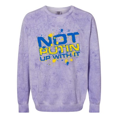 Not Putin Up With It Ukraine Colorblast Crewneck Sweatshirt