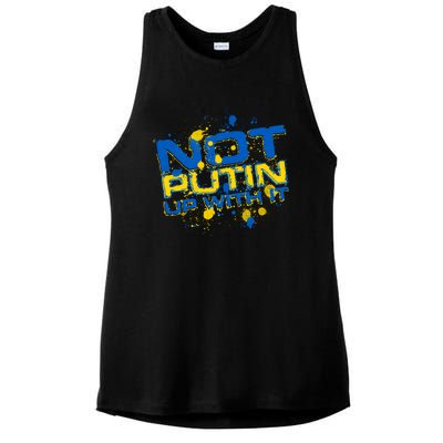 Not Putin Up With It Ukraine Ladies PosiCharge Tri-Blend Wicking Tank