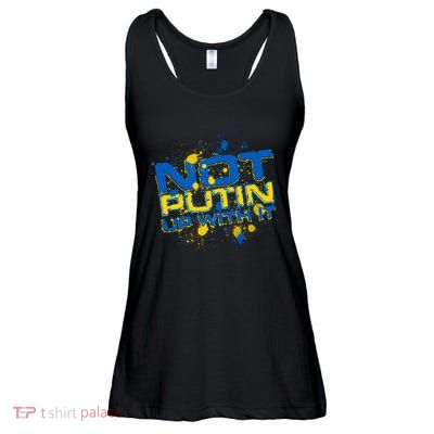 Not Putin Up With It Ukraine Ladies Essential Flowy Tank