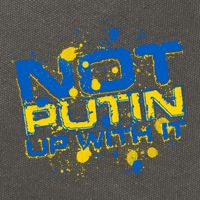 Not Putin Up With It Ukraine Cotton Canvas Backpack