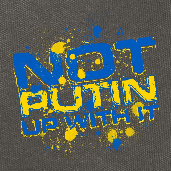 Not Putin Up With It Ukraine Cotton Canvas Backpack