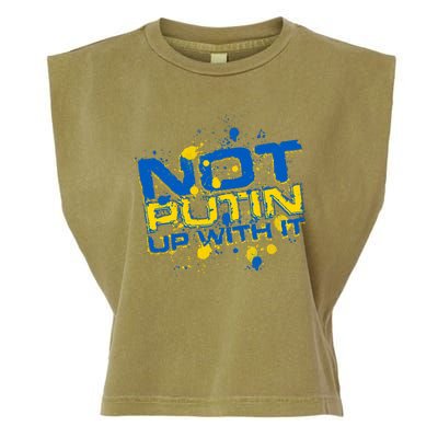 Not Putin Up With It Ukraine Garment-Dyed Women's Muscle Tee