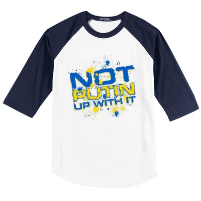 Not Putin Up With It Ukraine Baseball Sleeve Shirt