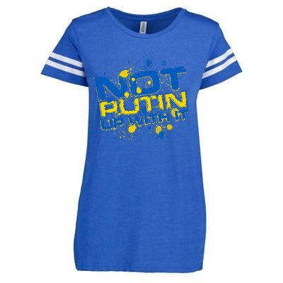 Not Putin Up With It Ukraine Enza Ladies Jersey Football T-Shirt