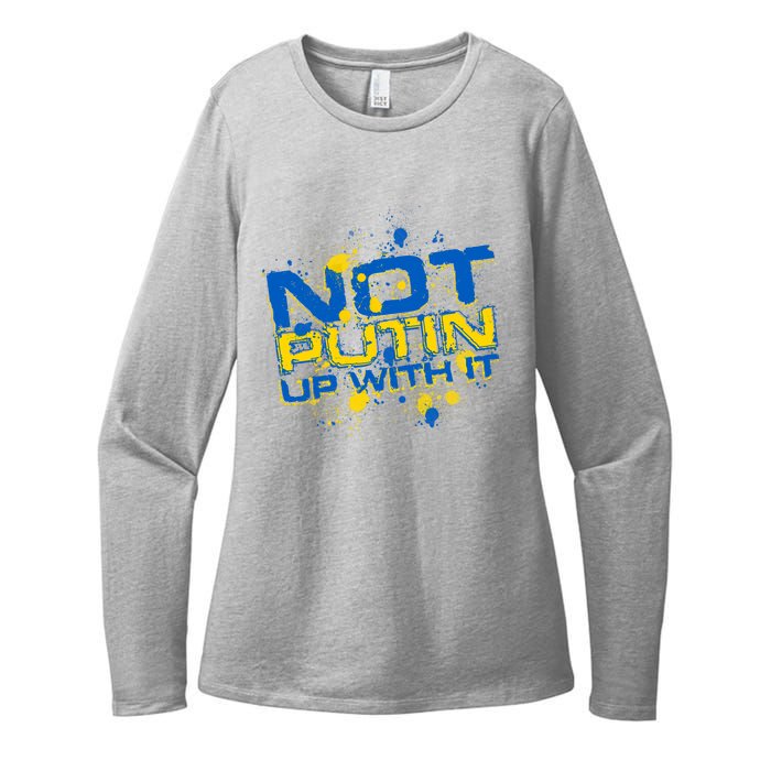 Not Putin Up With It Ukraine Womens CVC Long Sleeve Shirt