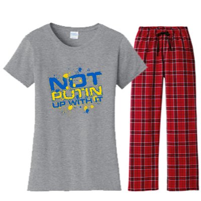 Not Putin Up With It Ukraine Women's Flannel Pajama Set