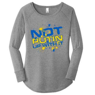 Not Putin Up With It Ukraine Women's Perfect Tri Tunic Long Sleeve Shirt