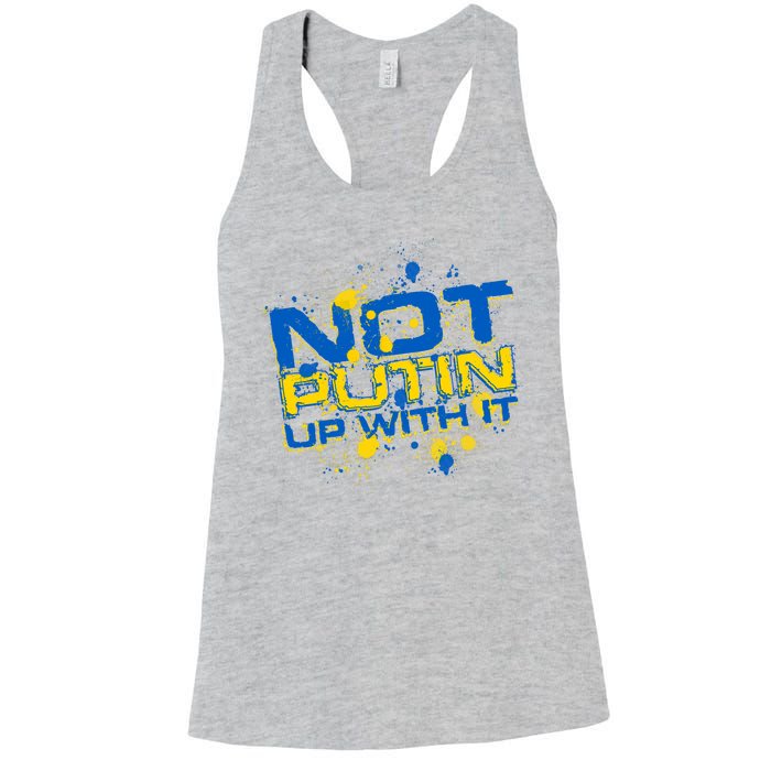 Not Putin Up With It Ukraine Women's Racerback Tank