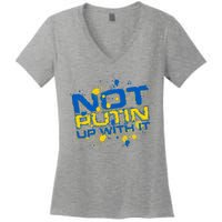 Not Putin Up With It Ukraine Women's V-Neck T-Shirt