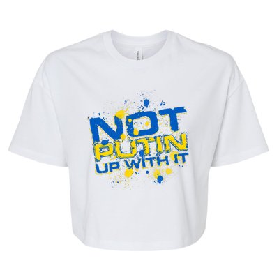 Not Putin Up With It Ukraine Bella+Canvas Jersey Crop Tee