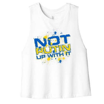 Not Putin Up With It Ukraine Women's Racerback Cropped Tank