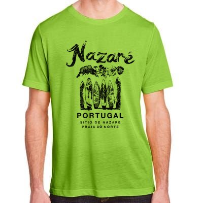 Nazare Portugal Vintage Surfing Meaningful Gift Adult ChromaSoft Performance T-Shirt