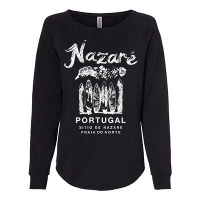 Nazare Portugal Vintage Surfing Meaningful Gift Womens California Wash Sweatshirt