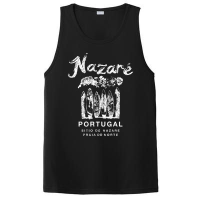 Nazare Portugal Vintage Surfing Meaningful Gift PosiCharge Competitor Tank